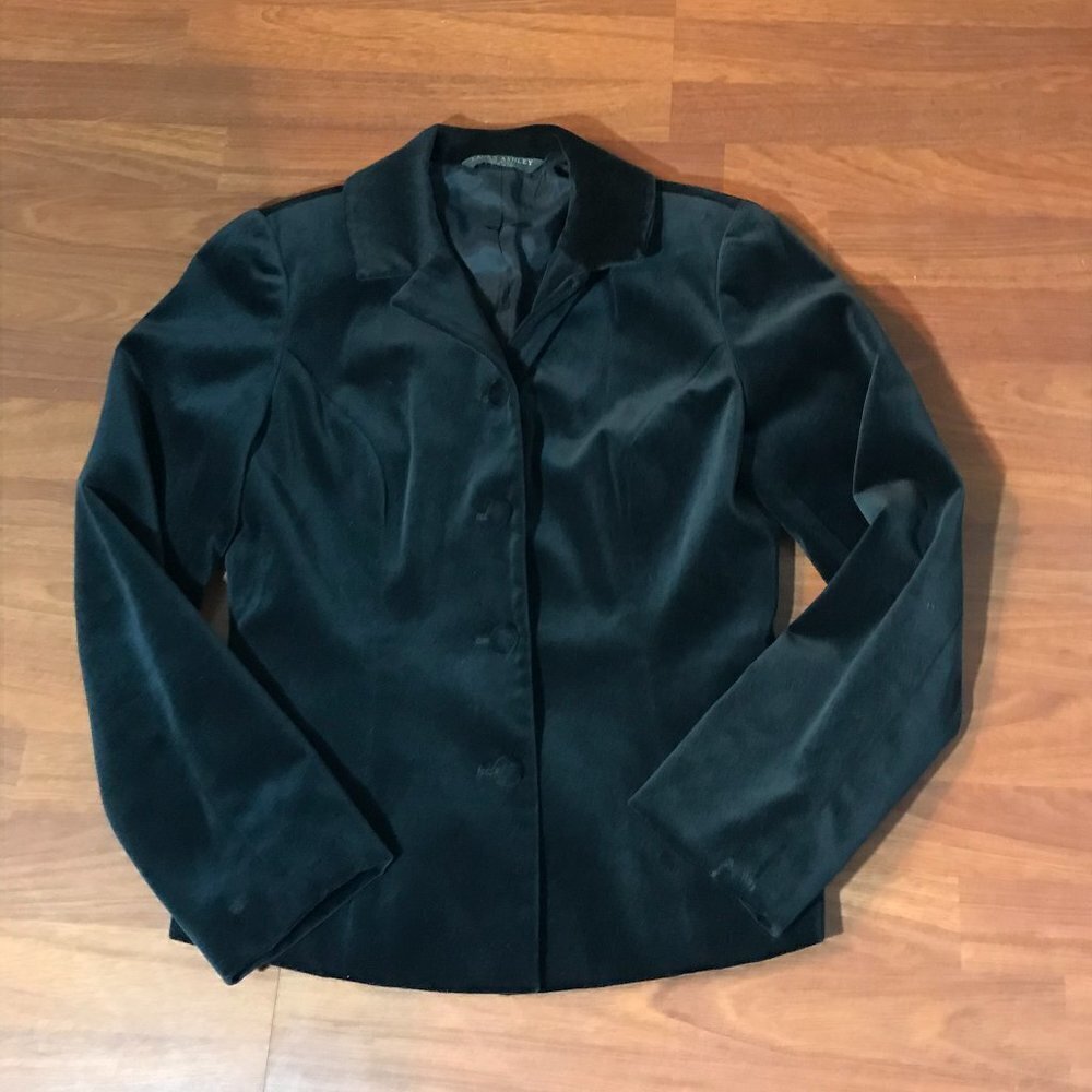 Laura Ashley Velvet Black Blazer 3/$18